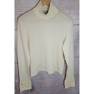 Vintage Carlisle 95% Merino Wool Lightwear Mockneck Sweater